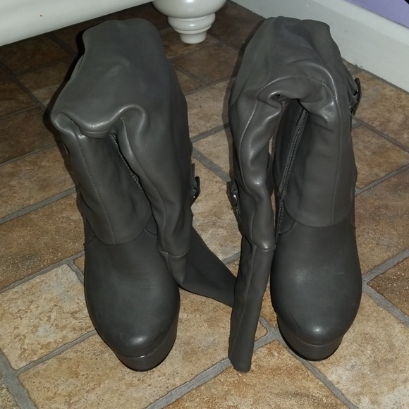 Justfab Knee High Platform Boots 